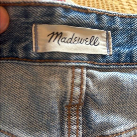 Madewell Blue Distressed Jean Shorts - Picture 2 of 4
